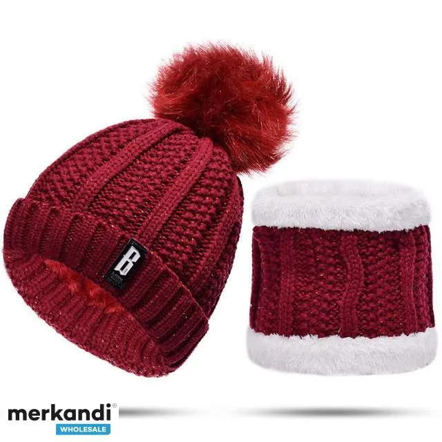 Conjunto de 2 piezas Gorro de invierno y bufanda