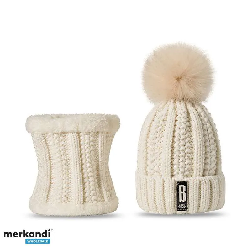 Conjunto de 2 piezas Gorro de invierno y bufanda