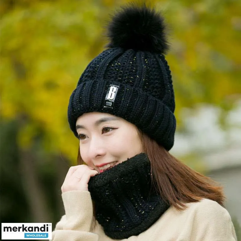 Conjunto de 2 piezas Gorro de invierno y bufanda