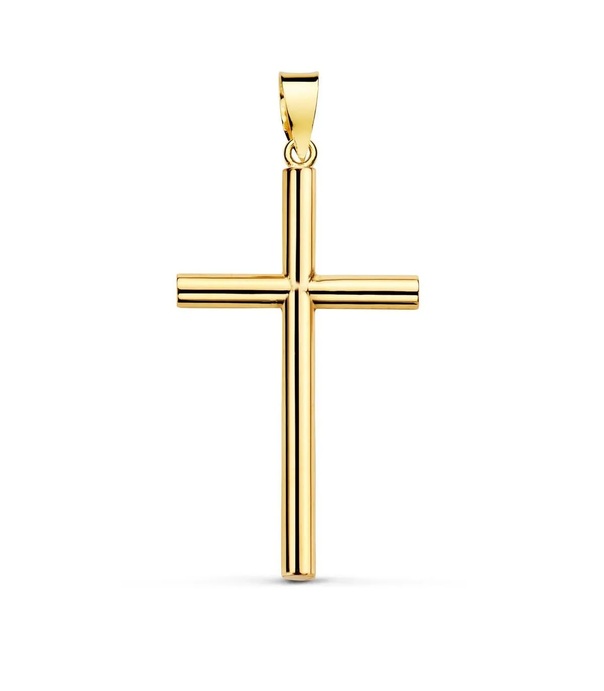 Croix Or Jaune Lisse 18 K 29 mm