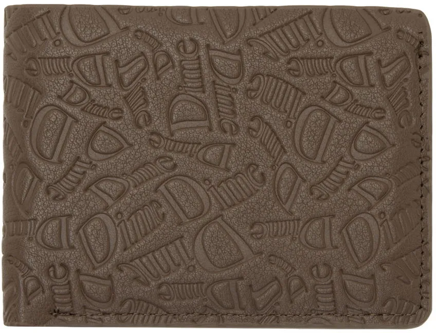 Dime Brown Haha Leather Wallet