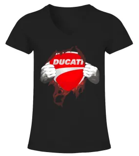 Ducati BK 15 Camiseta cuello pico Mujer