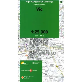 ed. icc (catalunya) Mapa Vic 1:25000