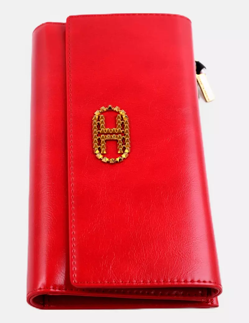 Elisabetta Franchi Clutch rojo logotipo