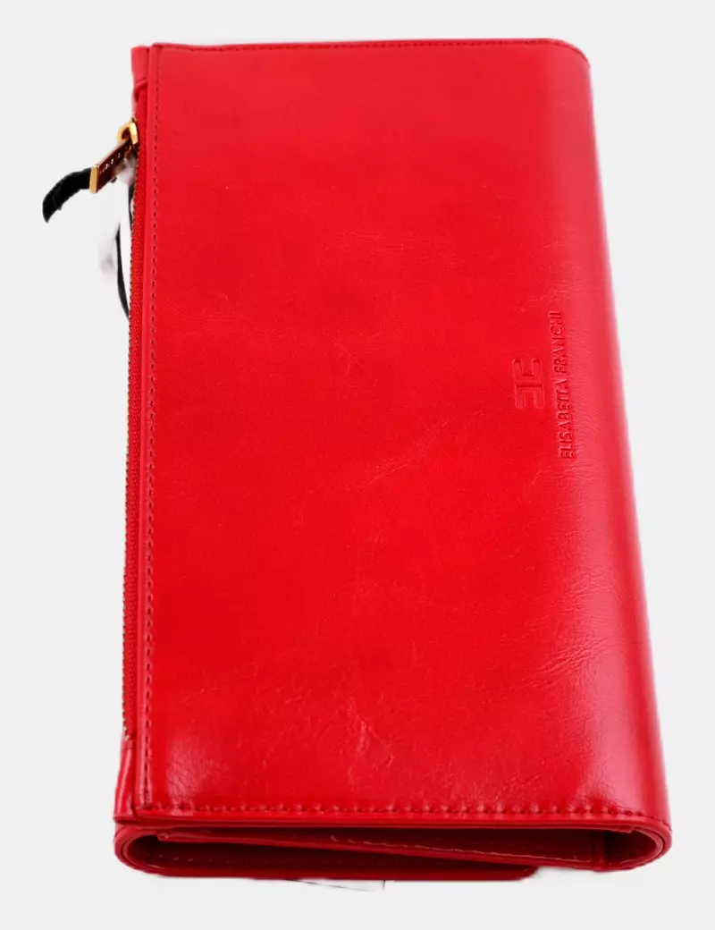 Elisabetta Franchi Clutch rojo logotipo