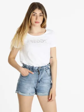 Freddy Camiseta deportiva de mujer con letras