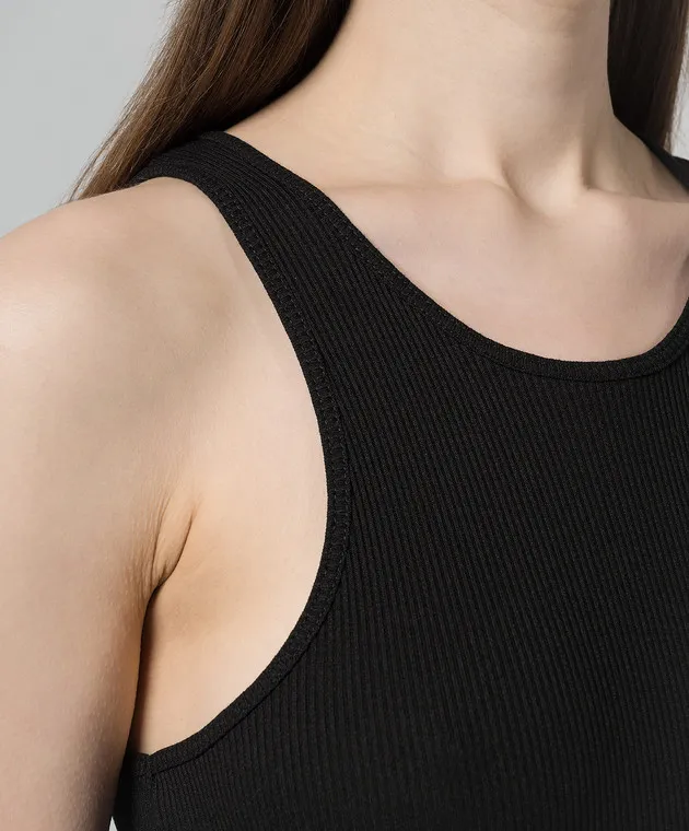 Gauchere Black ribbed top