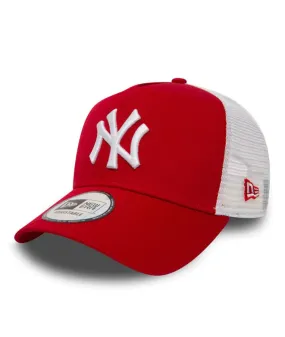 Gorra Béisbol New Era Clean Frame Trucker 9Forty NNY Rojo