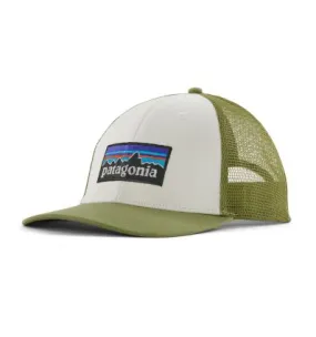 Gorra Patagonia P-6 Logo LoPro Trucker Hat (White w/Buckhorn Green)