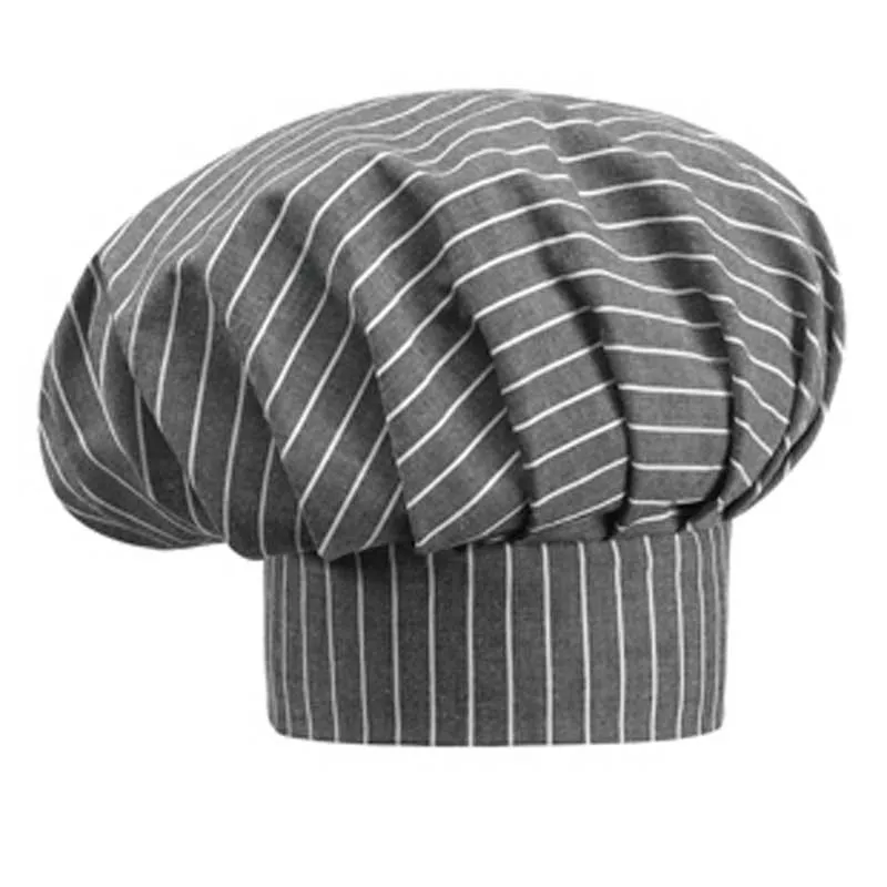 GORRO GRAN CHEF GRIS CON RAYAS  EGOCHEF