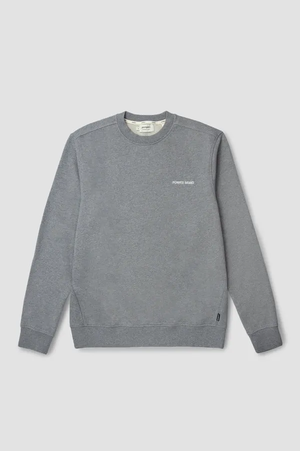 GREY LOGO CREWNECK