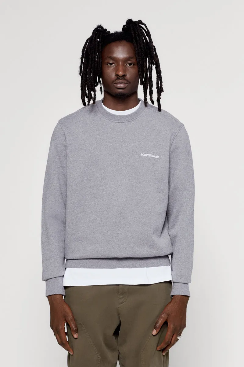 GREY LOGO CREWNECK