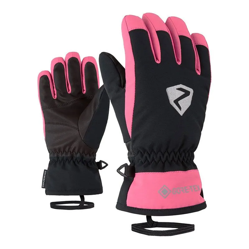 Guantes de esquí Ziener LARINO Gore-Tex (Dalia Rosa Negra) niño