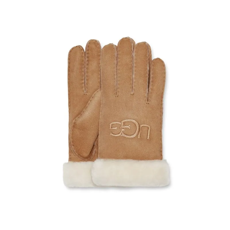 Guantes UGG SHEARLING UGG EMBROIDER GLOVE (Chestnut) Mujer