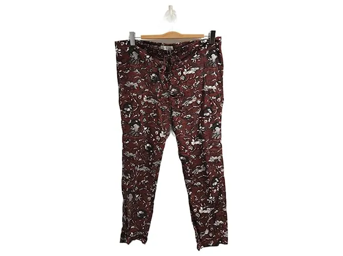 ISABEL MARANT ETOILE Pantalón T.Algodón Internacional XS Burdeos 