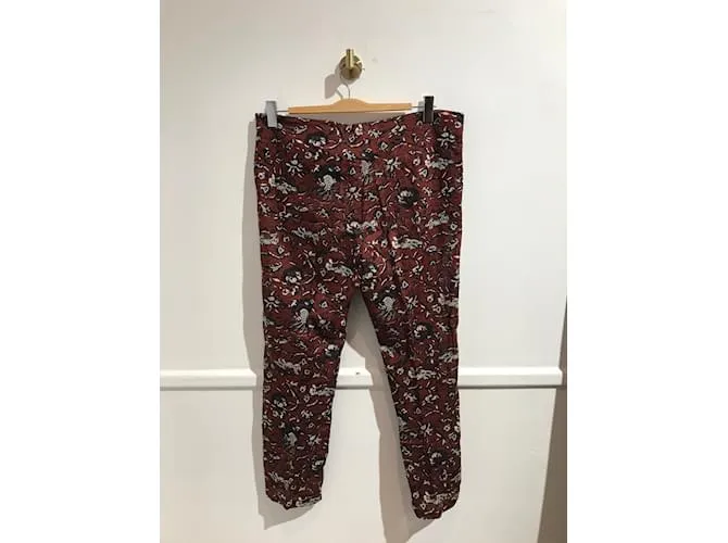 ISABEL MARANT ETOILE Pantalón T.Algodón Internacional XS Burdeos 