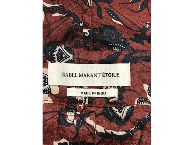 ISABEL MARANT ETOILE Pantalón T.Algodón Internacional XS Burdeos 