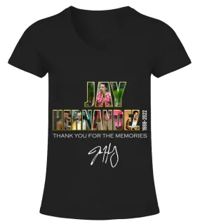 JAY HERNANDEZ 1998-2022 Camiseta cuello pico Mujer