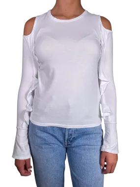 JAZMIN CHEBAR Polera Blanca Cut Out