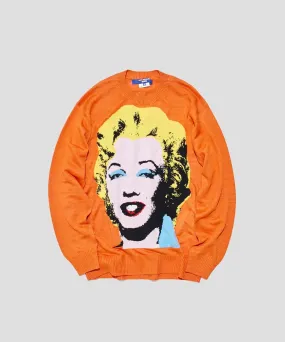 Junya Watanabe Andy Warhol Monroe Knit Sweater Xld Orange