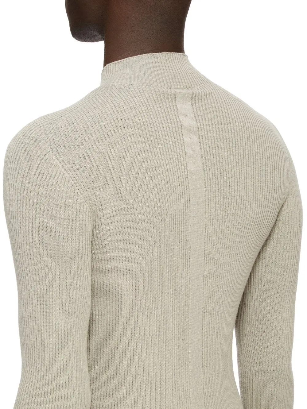 Knit Sweater Ribbed Geo Pearl