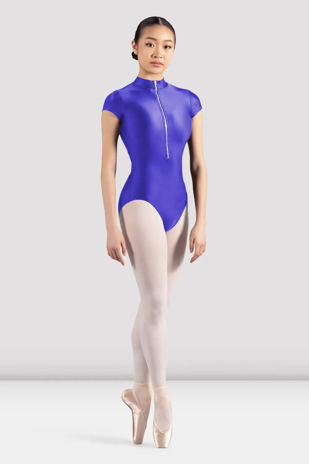 Ladies Mirella Glow Zip Front Leotard