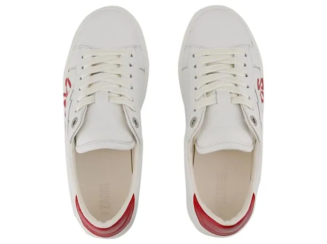 Las zapatillas Flash Good Vibes - Zadig & Voltaire - Cuero - Blanco 