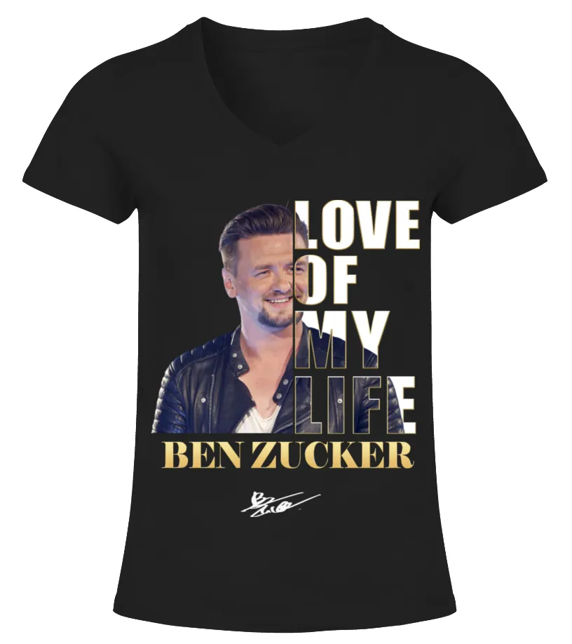 LOVE OF MY LIFE  BEN ZUCKER CAMISETA CUELLO PICO MUJER