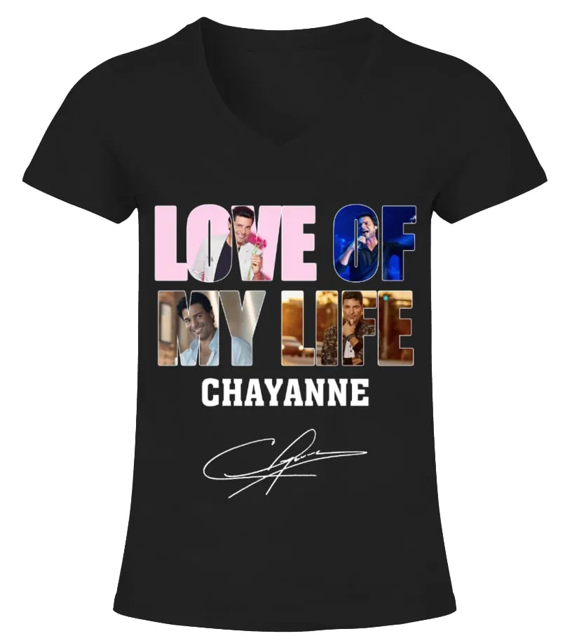 LOVE OF MY LIFE  CHAYANNE CAMISETA CUELLO PICO MUJER