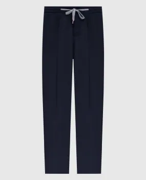 Marco Pescarolo CARACCIOLO blue pants made of wool and cashmere