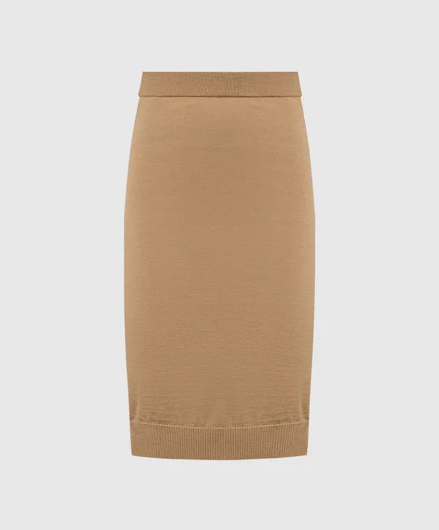 Max Mara Sportmax Luna beige wool skirt