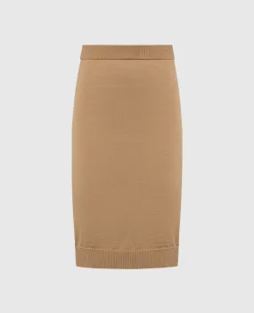 Max Mara Sportmax Luna beige wool skirt