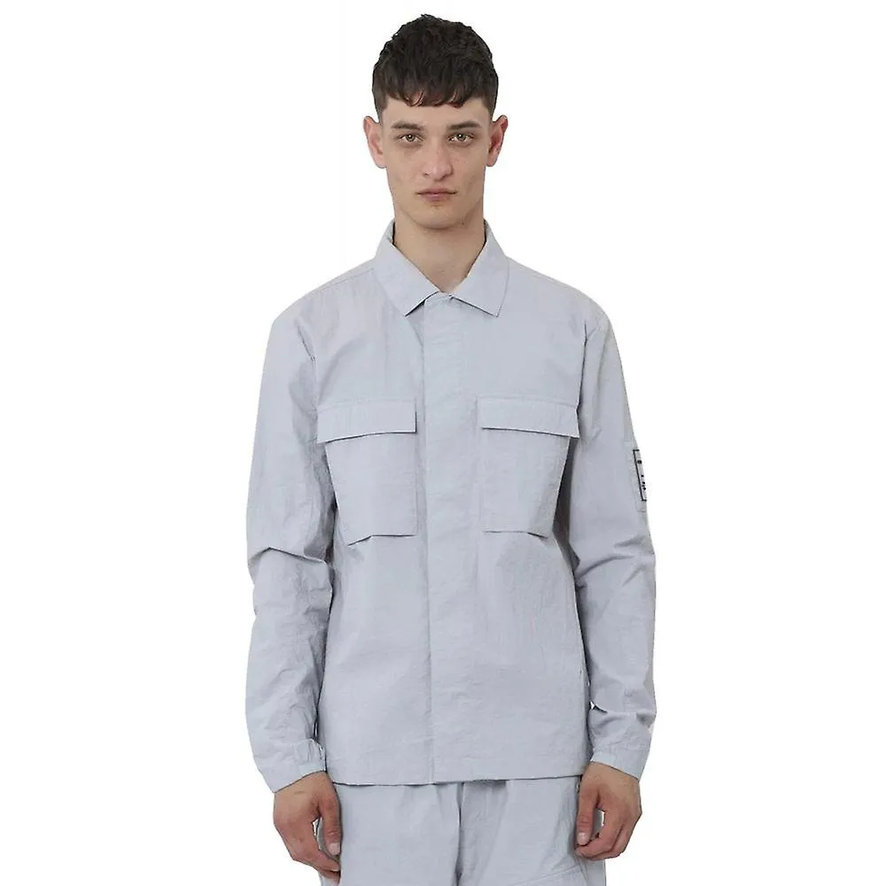 Men's Religion 13ttah33 Terrace High Rise Collar Lightweight Overshirt - Grey