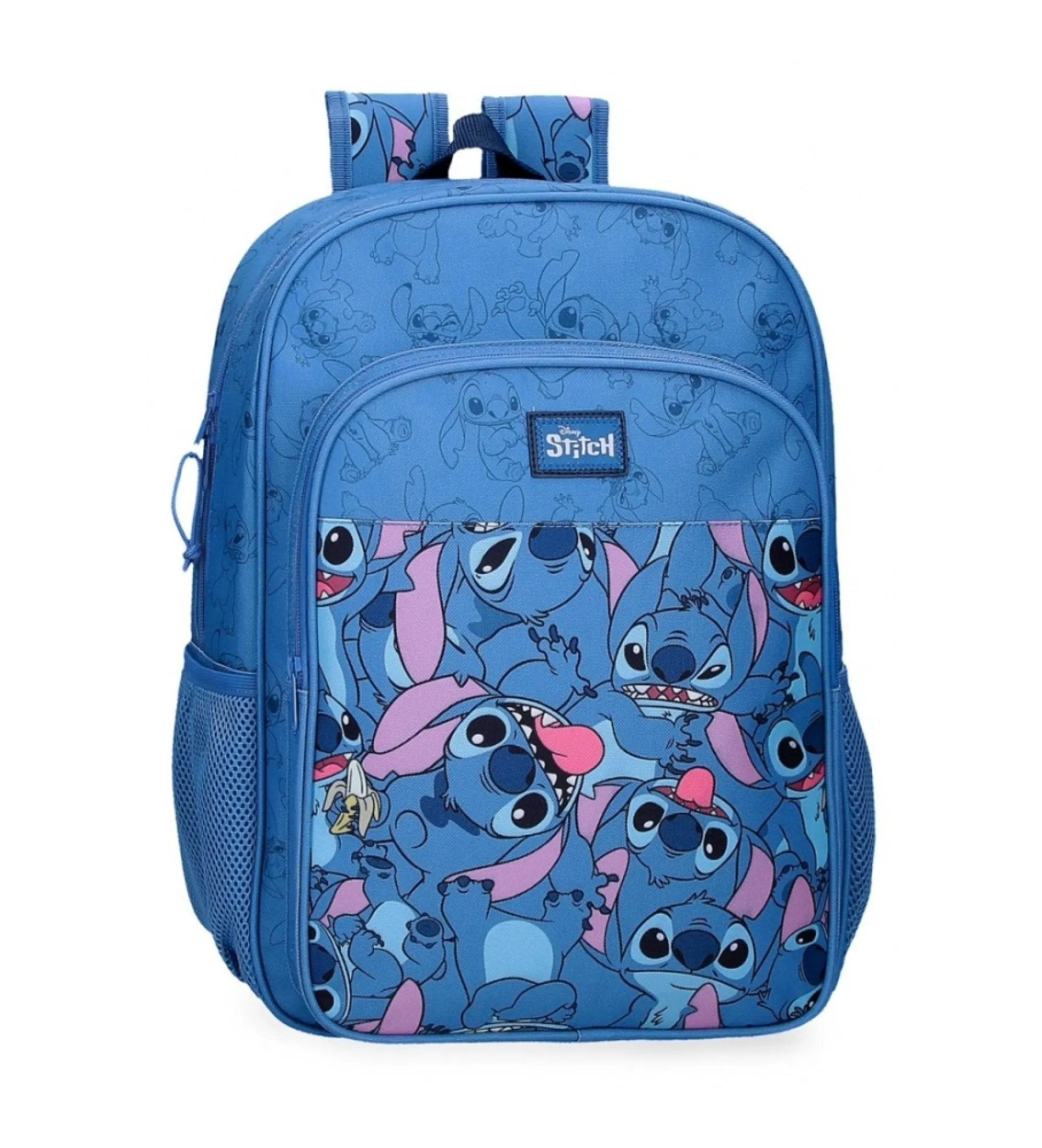 Mochila escolar Happy Stitch 40 cm marino