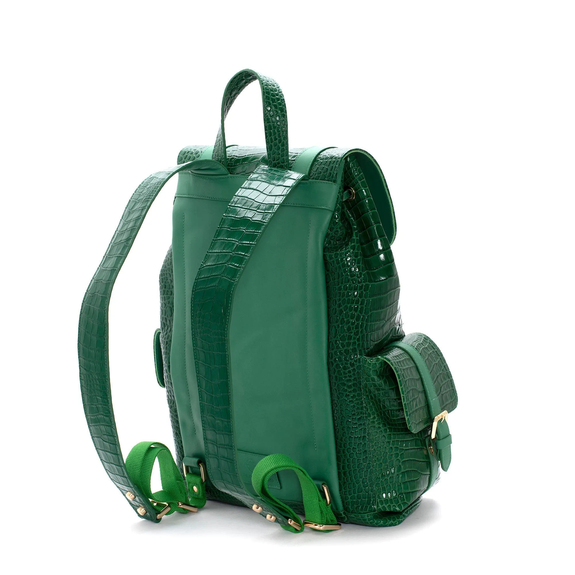 MOCHILA V145 PIEL COCCO VERDE