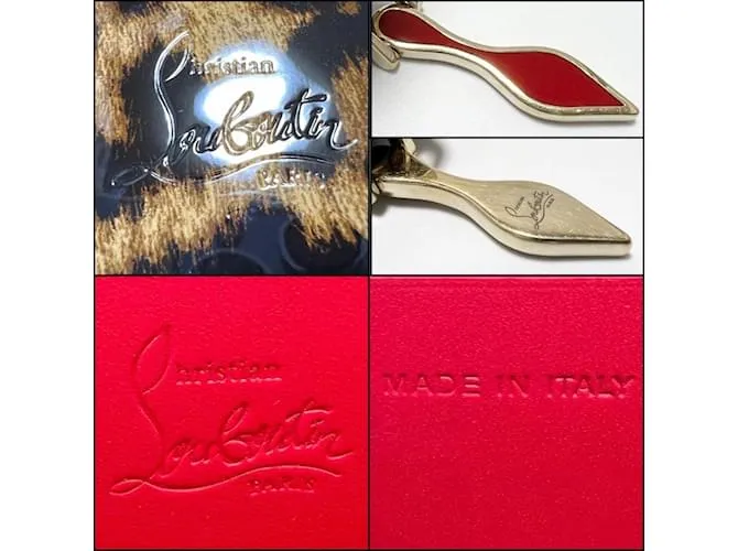 Monedero de leopardo con tachuelas para mujeres Christian Louboutin 