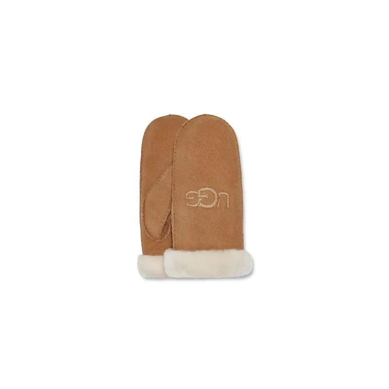 Mujeres UGG Shearling Embroidery (castaño) mitones