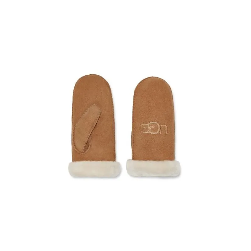 Mujeres UGG Shearling Embroidery (castaño) mitones