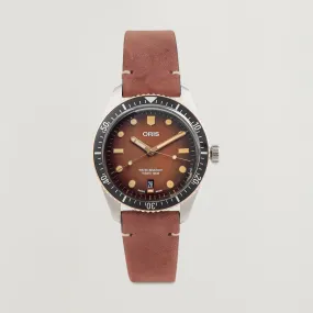 Oris Divers Sixty-Five 40mm Leather Bracelet Brown