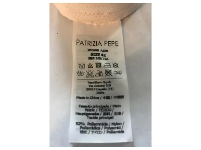 Pantalón de encaje Patrizia Pepe Beige Crema 