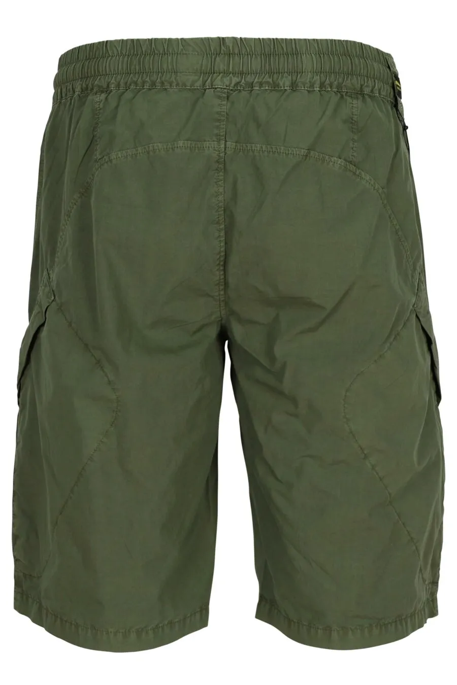 Pantalón verde militar corto con resorte