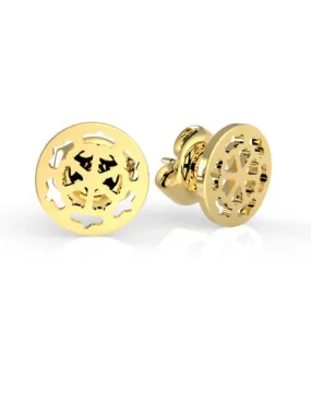 Pendientes Aros Guess Mujer Peony art Acero Dorado