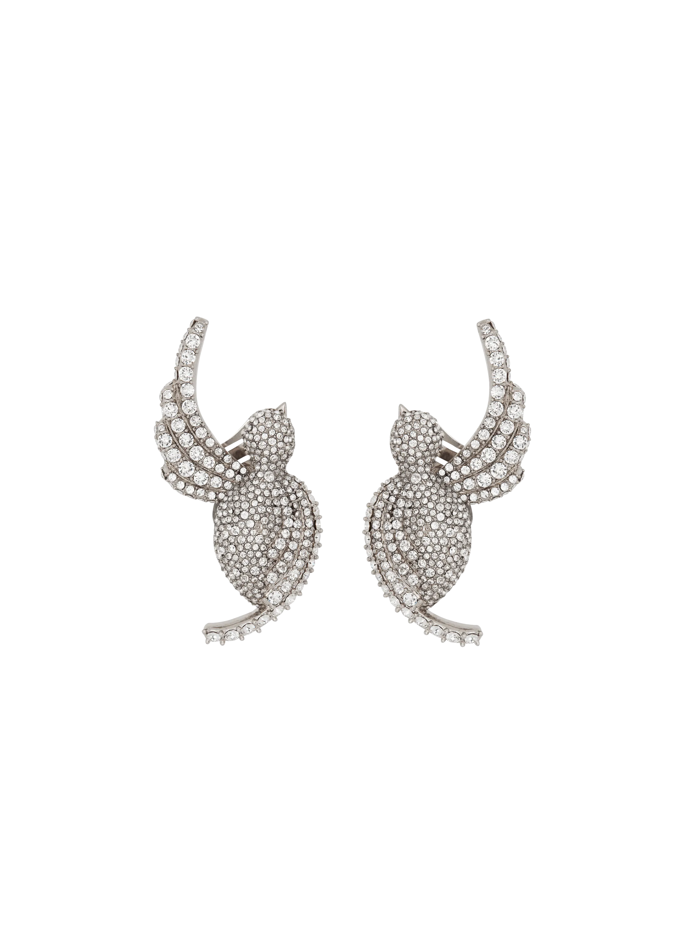 Pendientes golondrina de strass y paladio