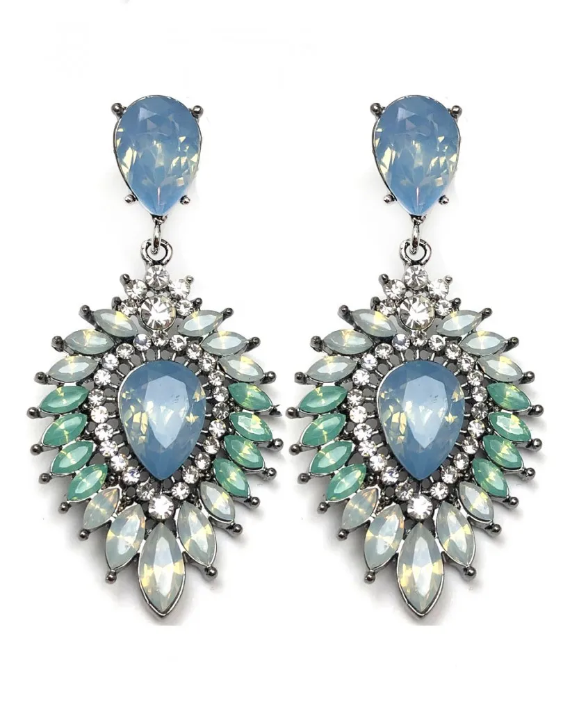 PENDIENTES MUJER VERDE AGUA, PENDIENTES NOCHE Y FIESTA