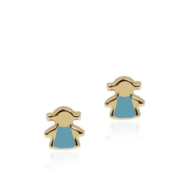 Pendientes "Blue Girl" Oro 18k