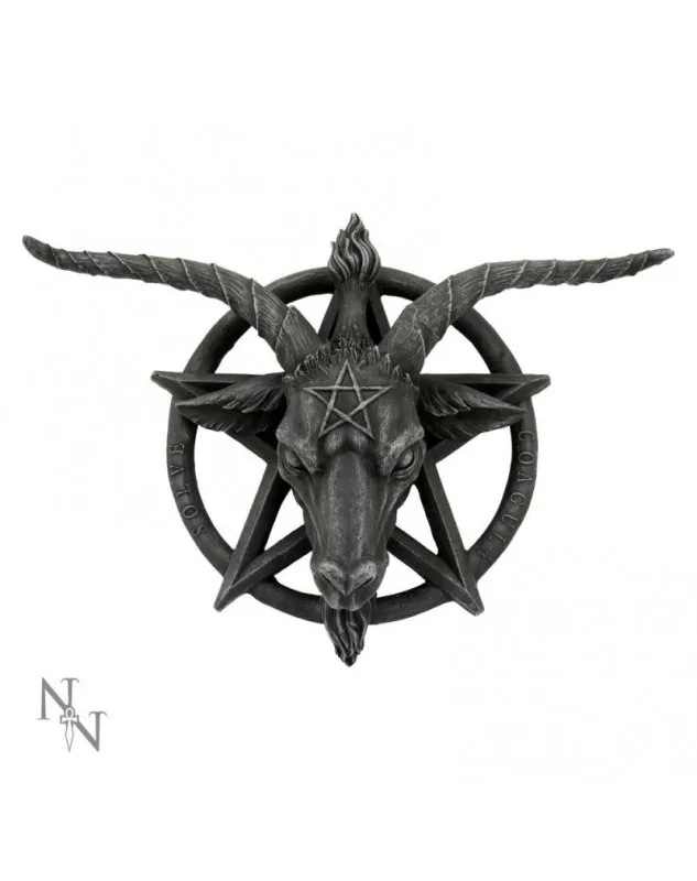 PLACA DE PARED BAPHOMET COLOR NEGRO 40CM APPROX