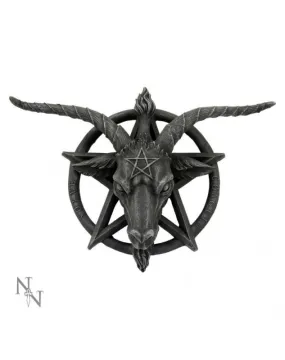 PLACA DE PARED BAPHOMET COLOR NEGRO 40CM APPROX