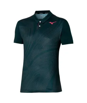 Polo de Tenis Mizuno Charge Shadow Hombre Negro