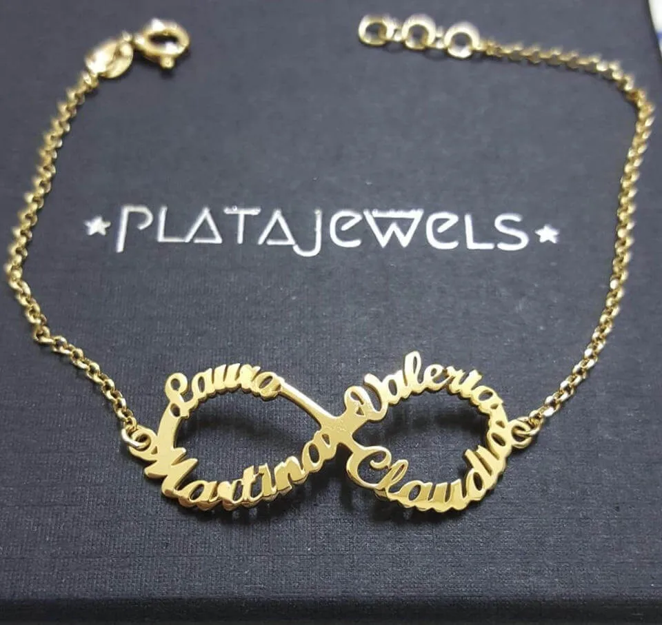 Pulsera Infinito Personalizada Oro