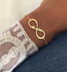 Pulsera Infinito Personalizada Oro